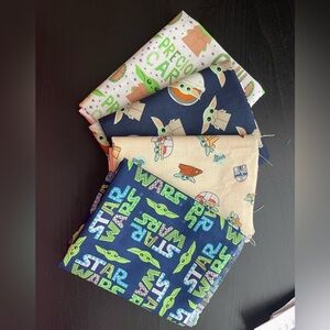 Star Wars Baby Yoda Grogu cotton fat quarter collection 4-piece